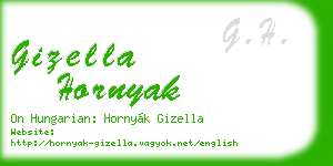 gizella hornyak business card